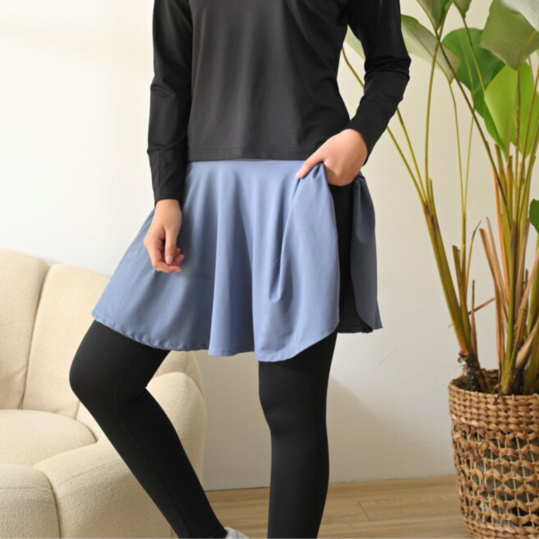 Women Sweat Skirt with Legging