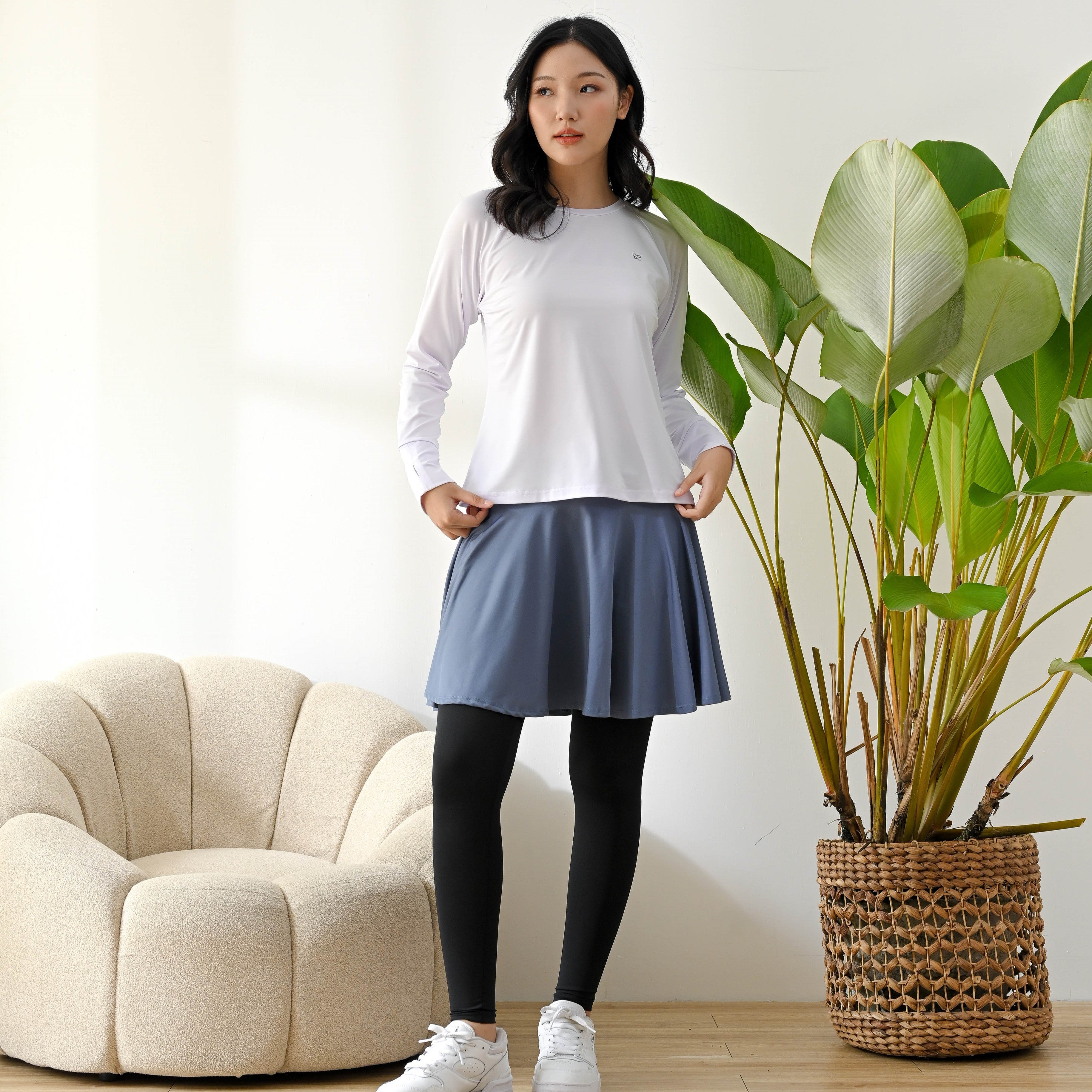 Women Sweat Skirt with Legging